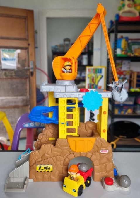 Little People Work Together Construction Site