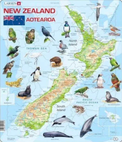 Puzzle Map of New Zealand
