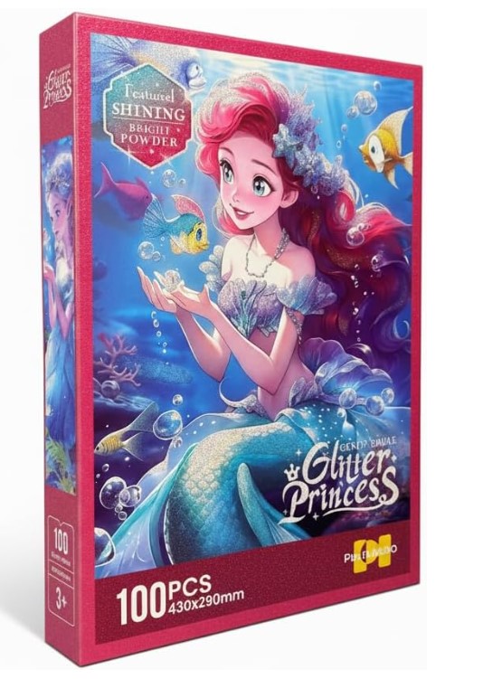 Mermaid Alice Glitter Princess Puzzle